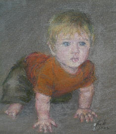Rik, pastel 12x12cm